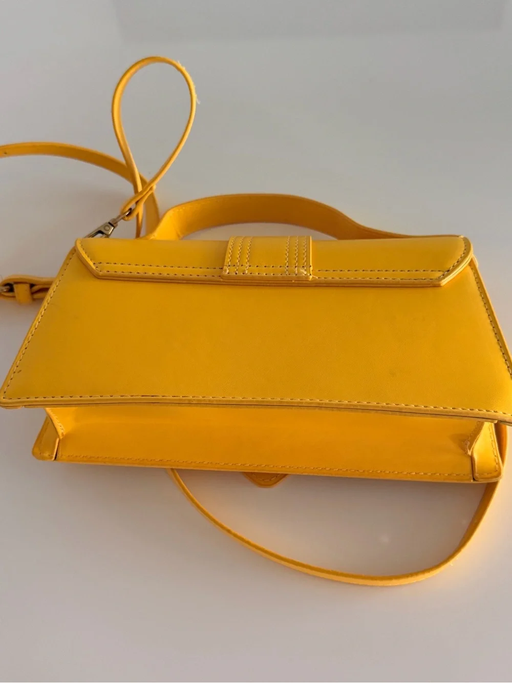 Jacquemus Yellow Leather Satchel Bag